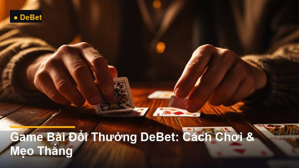 tay chơi bài trên bàn gỗ - Game Bài Đổi Thưởng DeBet: Cách Chơi & Mẹo Thắng